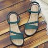 Women Casual Ankle Buckle Sandals Black Rome Shoes Woman Summer Fashion Open Toe Narrow Band Flat Beach Sandal 2024 New Fashion