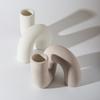 Twist Pipe Shaped Modern Vase Boho Nordic Style Pipe-shaped Ceramic Vase Multipurpose for Living Room/Wedding/Office/Decoration