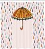 1 Cartoon Umbrella Printed Waterproof Shower Curtain Shower Partition Bathroom Privacy Protection With 12 Hooks Easy To Install
