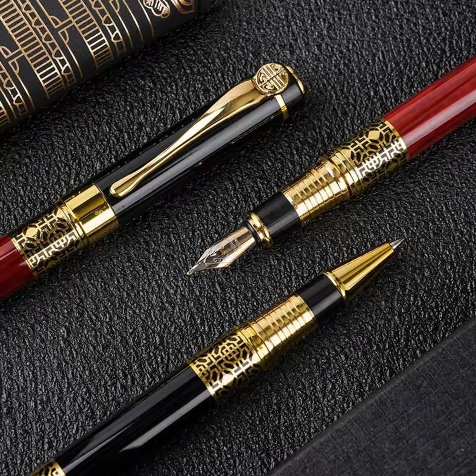 Retro Metall Füllfederhalter Nachfüllbare Tinte Elegant Geschenk zum Schreiben Schreibwaren Büro Schulbedarf