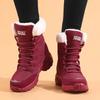 Women's Winter Snow Boots Waterproof Insulated Warm Faux Fur Lined Mid-Calf Bootie for Women Anti-Slip Lace-Up Outdoor Hiking Boot Walking Shoes