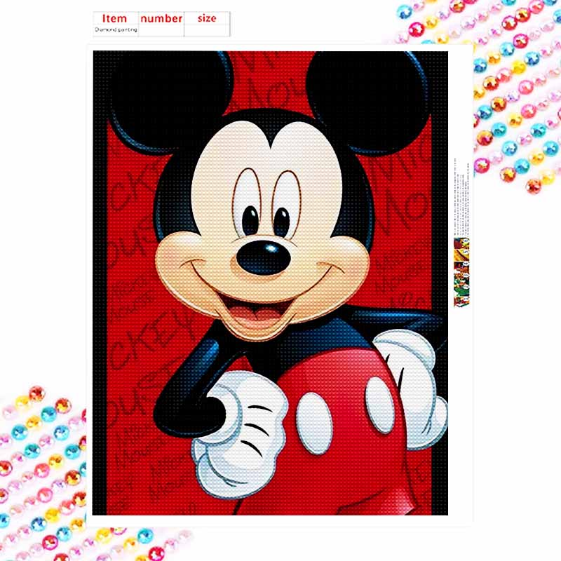 Disney Diamond Painting Kit  Mickey Mouse 5D DIY Home Decor & Craft Enthusiasts Gift, Beautifully Designed