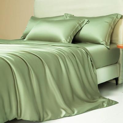 Bettlaken-Set aus 100 % ägyptischer Baumwolle mit Spannbettlaken, flachem Bettlaken und Kissenbezug, luxuriös, Fadenzahl 1000, 4/6-teiliges Sliky-Bettwäsche-Set