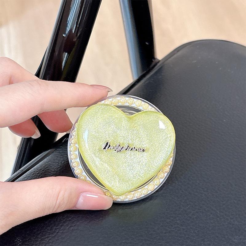 Korean Style Magnetic Retractable Phone Holder & Finger Ring - Creative Gift for Girls