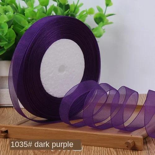 12 mm(45 Meter/Rolle) Organzaband Geschenkband Weihnachtsfeier Haus DIY Geschenkverpackung Hochzeitsdekoration Bänder DIY Chiffonbänder