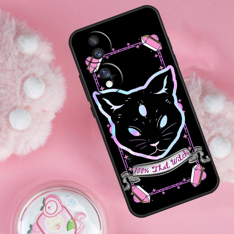 Death Tarot Cat Case For Honor 70 90 50 Lite X9c X8a X8b X9b X9a X8 X9 Honor 200 Lite Magic 5 6 7 Pro Cover