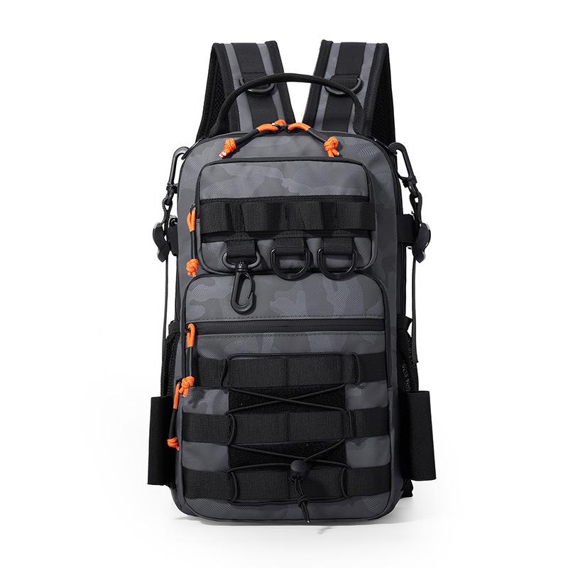 Large Capacity Multi-functional Fishing Backpack, Water Resistant Tactical Lure Rod Bag, Shoulder & Sling Outdoor Sports Pack