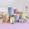 30/60Rolls Grid Washi Tapes Set Cube Tartan Check Paper Adhesive Masking Tape Decoration Stickers