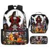 Popular Animation Backpack Student Schoolbag Boys Messenger Bag Girls Pencil Case