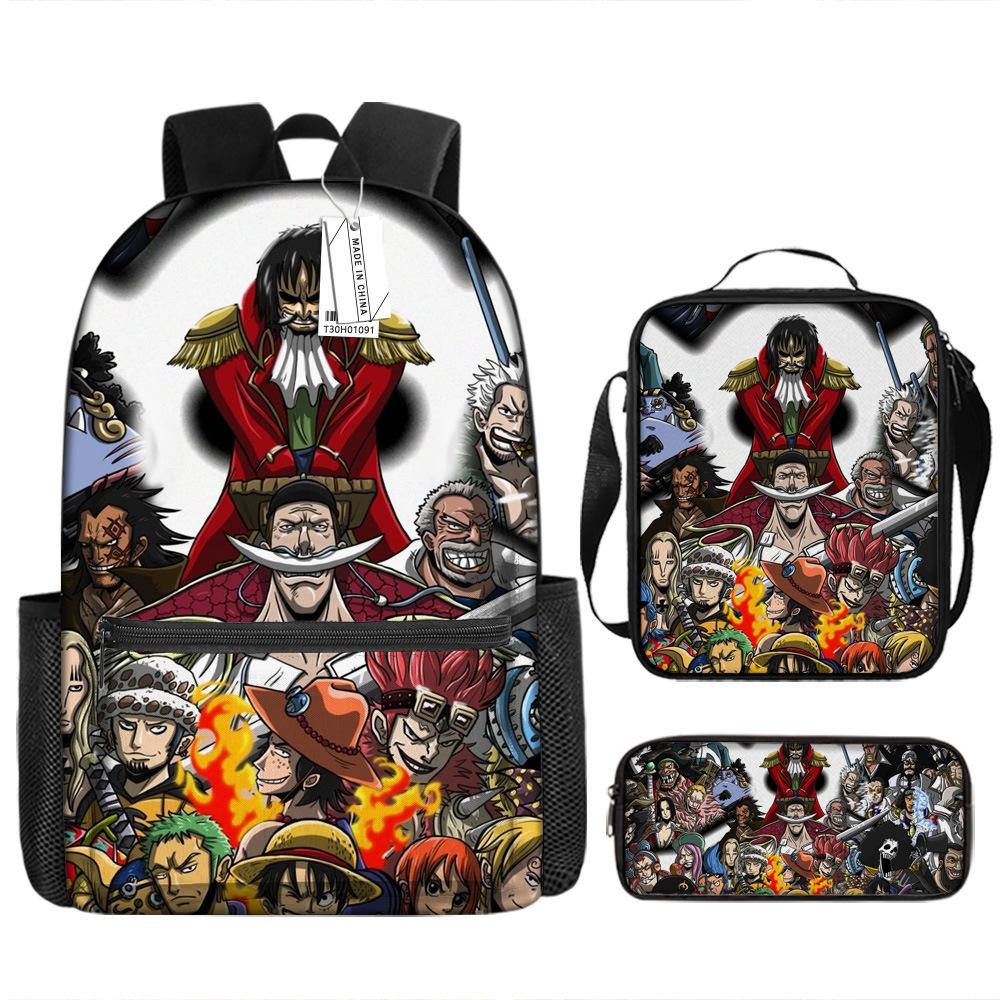 Popular Animation Backpack Student Schoolbag Boys Messenger Bag Girls Pencil Case
