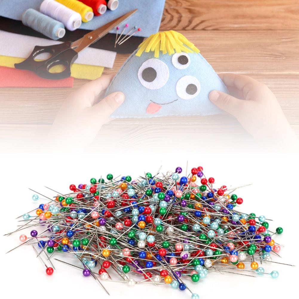 700Pcs Color Sewing Pearl Pin Round  Pin Sewing Machine Positioning Needle Corsage Pin
