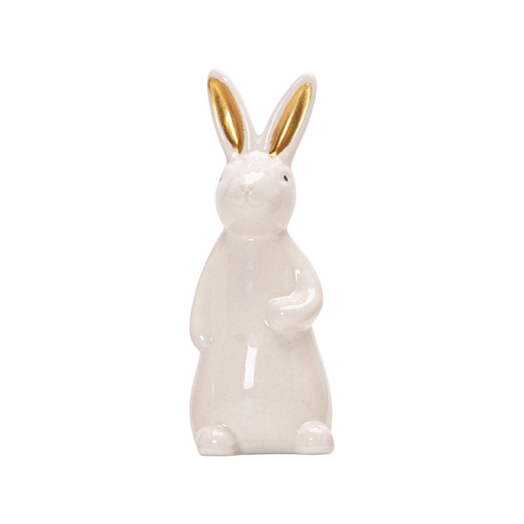 Decoración de Figuritas de Conejos de Cerámica, Porcelana Moderna para Mesa Estantería Arte Estatuas para el Hogar Decoración Para Conejos de Pascua Bodas Manualidades Adornos