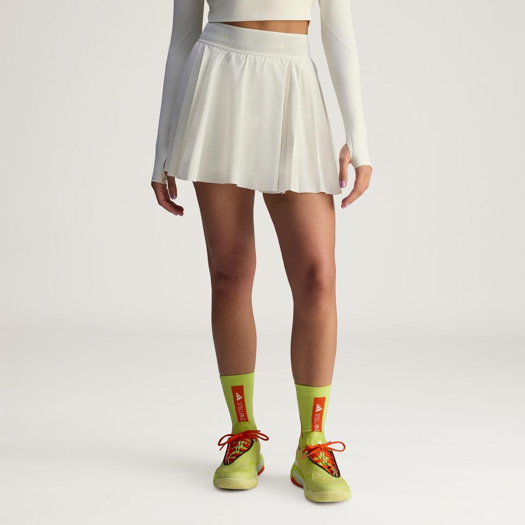 Adidas Stella McCartney Logo Letter Pleated Fitted Tennis Bottoms Women Bottoms JW4573