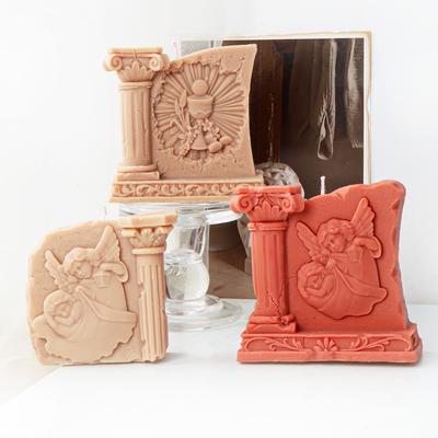 Roman Pillar Virgin Statue Candle Silicone Mold Roman Pillar Virgin Mary Angel Sculpture Resin Silicone Mold Jesus Candle Mold