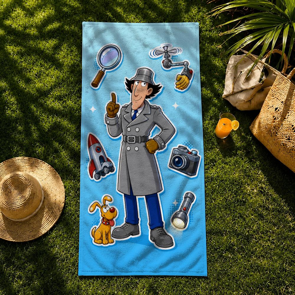 Cartoon Inspector Gadget Towel Towel beach towel, quick drying absorbent bath towel for Swim,Gym,Camping,Outdoor hot