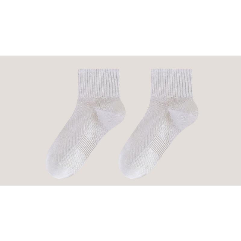 Autumn and Winter Solid-color Mid-calf Socks for Men, Pure Cotton Breathable, Sweat-absorbing and Odor-proof Socks, Casual Sports Socks