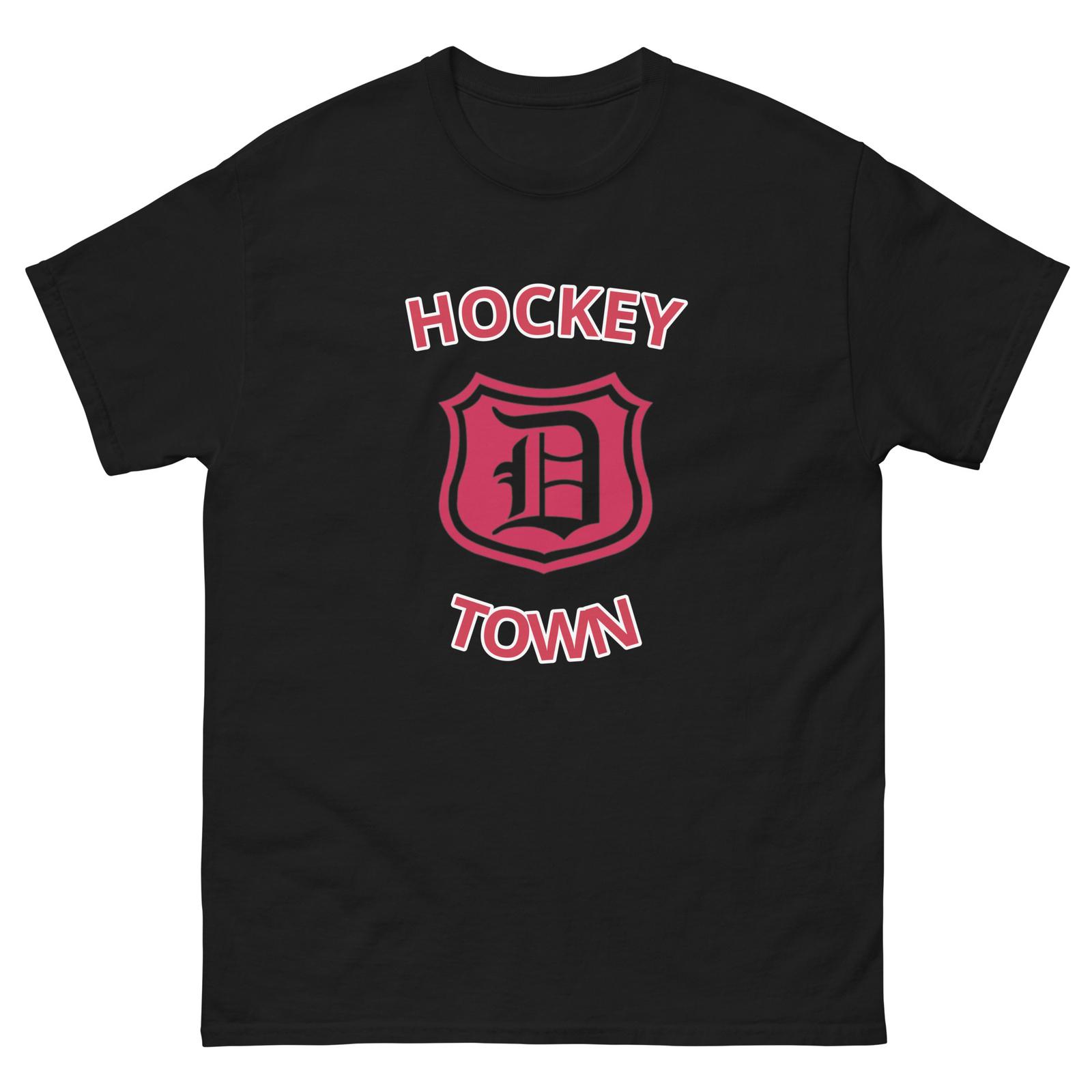 Hockey Town T-Shirt Mens Womens Tees Top | Classic Unisex Tee w/ Alternate Detroit Red Wings Logo M