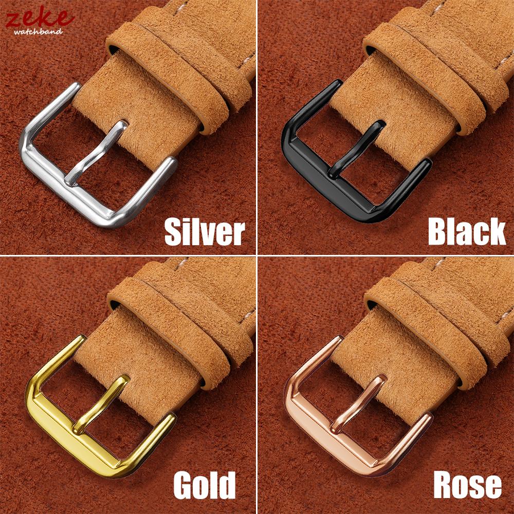 Vintage Suede Cowhide Watch Strap Leather WatchBand 18mm 19mm 20mm 22mm Quick Release Bracelet for Men Women Universal Wristband
