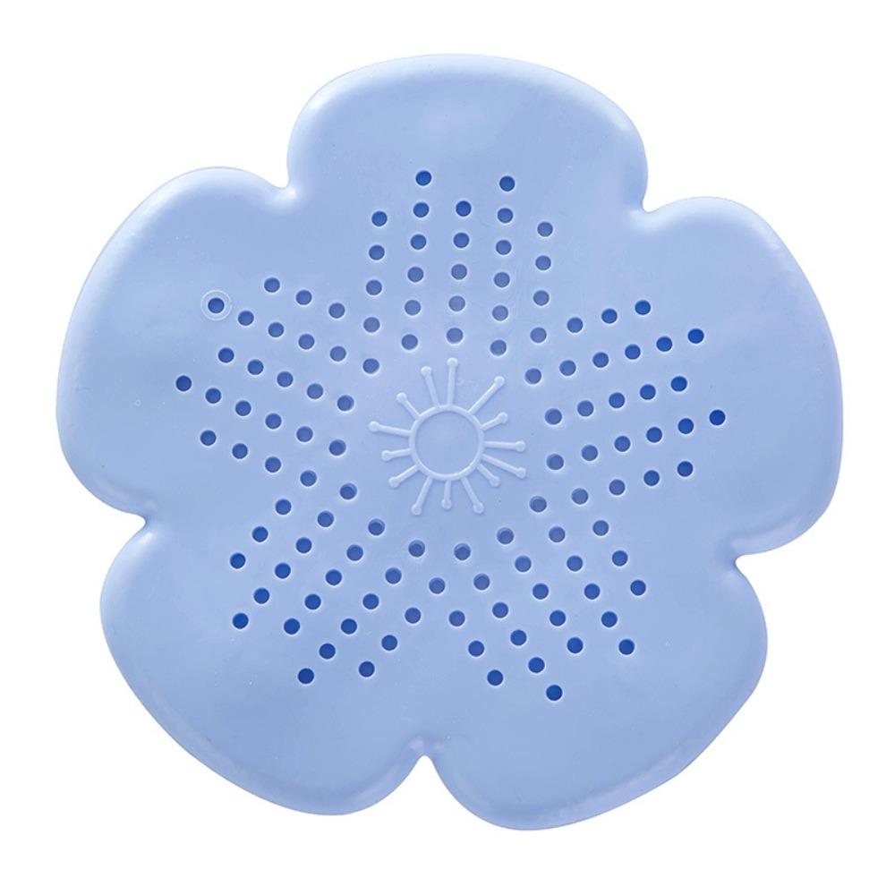 

New TPR Kitchen Strainers Quickly Flower-shaped Floor Drain Filter Anti-clogging Hair Drain Catcher for Floor Laundry синий