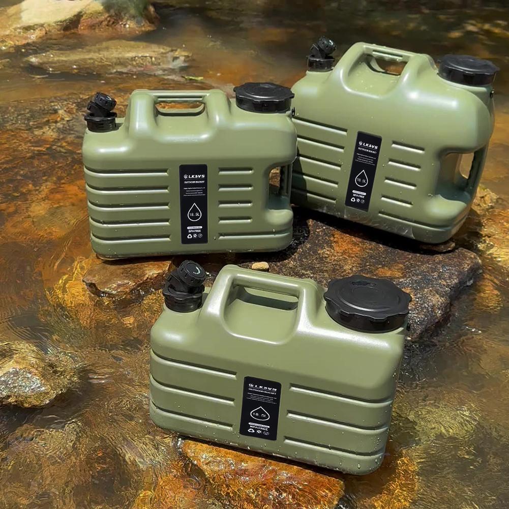 5 Gallon Water Jug with Spigot Camping Water Container Leak-Proof Water Bucket  Portable Water Tank for Outdoor Camping