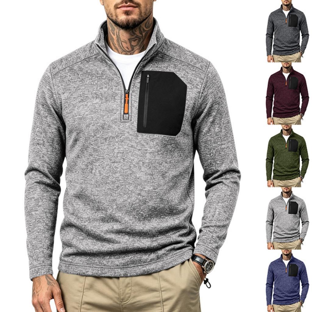 Men's Zip-Up Hoodie Cationic Lined Warm Casual