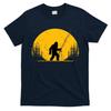 Sasquatch Fly Fishing Vintage Trout Fisherman Funny T-Shirt Unisex