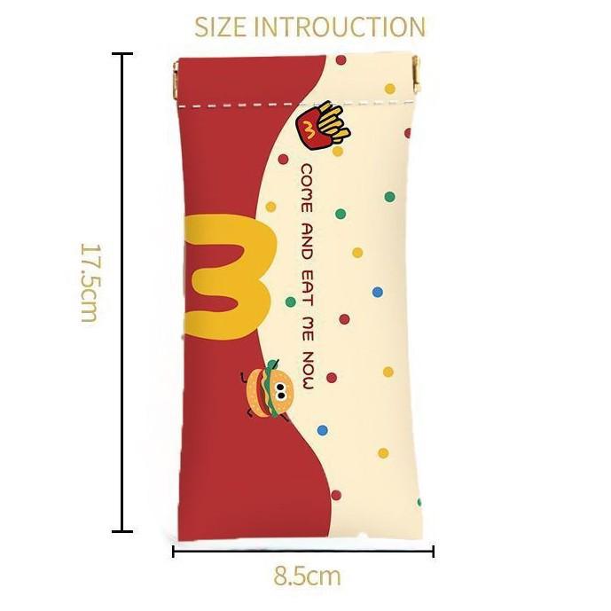 Mai Mai Hamburger Eyewear Case: Compact Spring Clip Pouch for Sunglasses & Myopia Glasses.