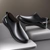 Men's Warm Lined Waterproof Low-Top Rain Boots - Anti-Slip Rubber Shoes for Fishing, Outdoor, Kitchen, or Work