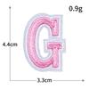Exquisite Pink Embroidered Alphabet Patch for Jackets & DIY Decor