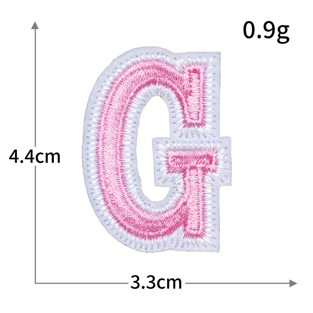 Exquisite Pink Embroidered Alphabet Patch for Jackets & DIY Decor