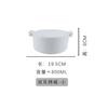 Circular Polka Dot Double Ear Ceramic Bowl, Tableware, Creative and Cute Dessert Bowl, Household Fruit Salad Bowl, Oven with Lid