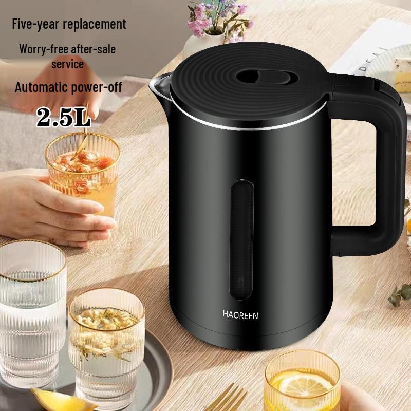 Kompakt elektrisk vattenkokare för hemmet och studentrum: Isolerad, Snabbuppvärmning, Automatisk, Bärbar för Te & Matlagning.