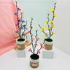 Chimonanthus Artificial Praecox Potted Plant With Fabric Pot For Room Decor