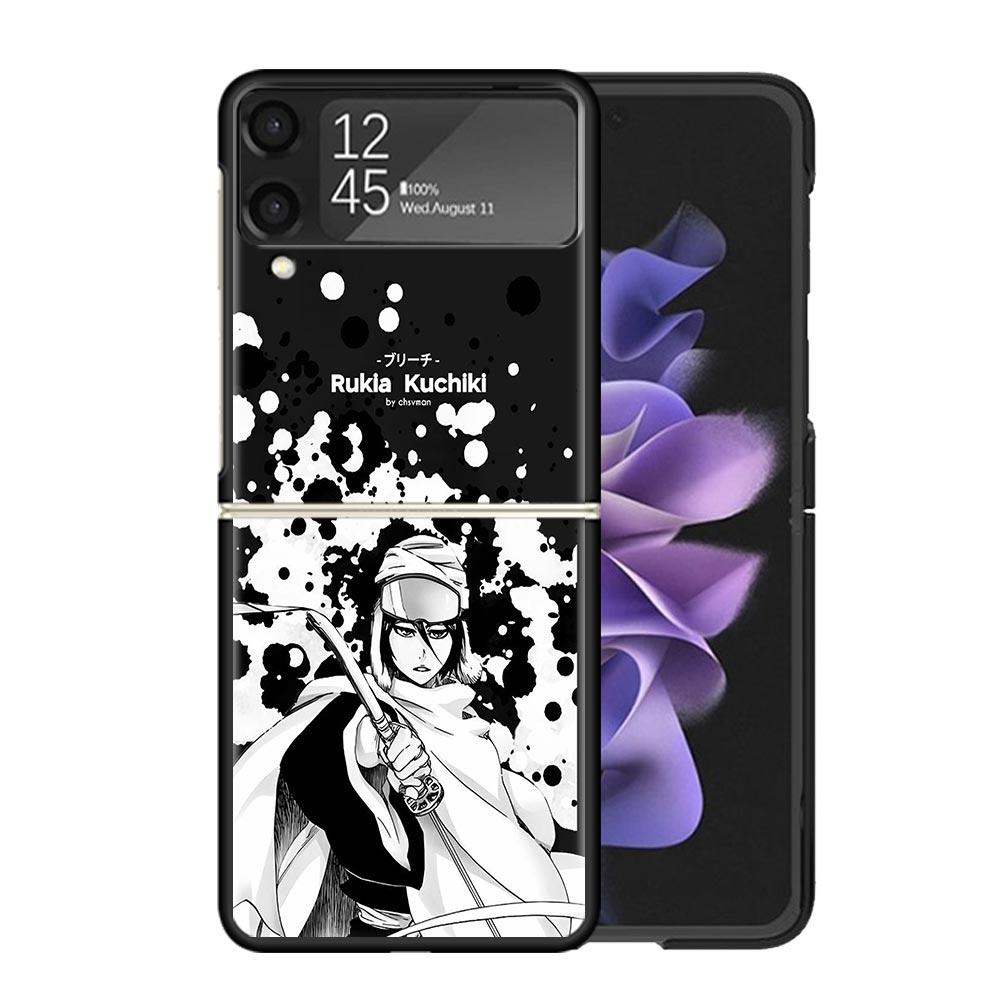 Bleach Kuchiki Rukia Cases For Samsung Galaxy Z Flip 4 5 6 7 3 Z Flip7 Flip6 Flip4 Flip5 Flip3 5G Hard Shockproof Fundas Cover G