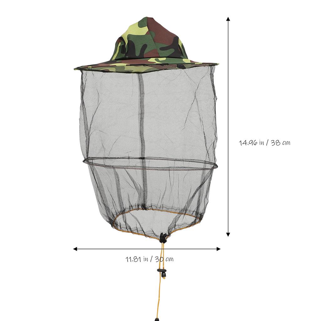 2 Pcs Midge Net Beehive Hat Veil Mesh Face Protector Resistance Cap Anti-Mosquito Beekeeping