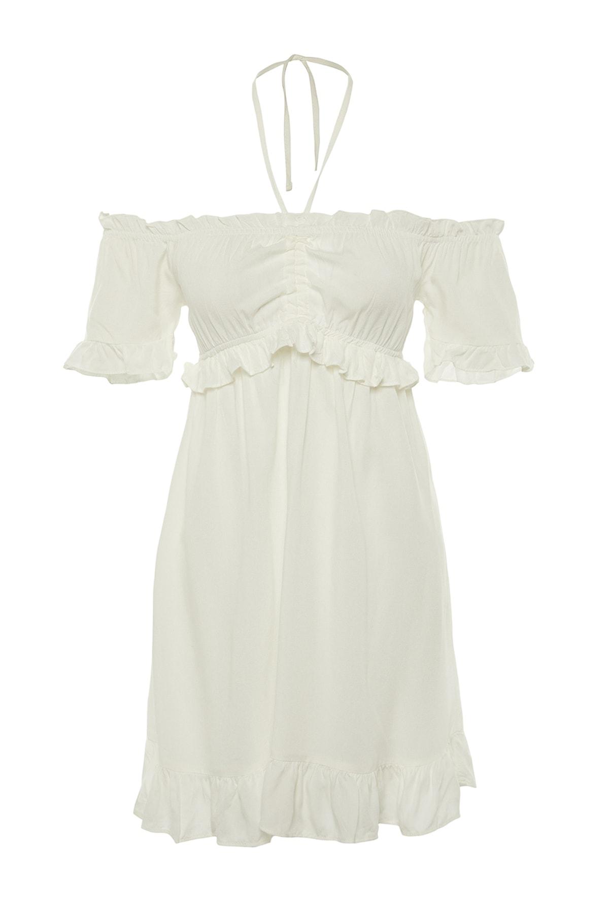 

Платье - Экрю - Прямое