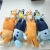 1-4Pcs Hot Blueyed Dog Bingo Family 15-28Cm Plush Toy Cartoon Dog Soft Stuffed Animals Dolls Birthday Gifts Family Blue