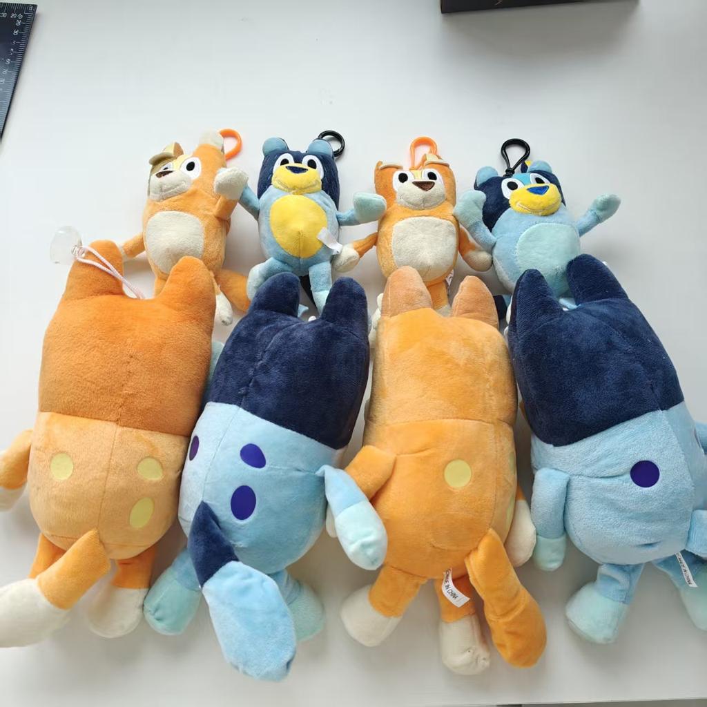 1-4Pcs Hot Blueyed Dog Bingo Family 15-28Cm Plush Toy Cartoon Dog Soft Stuffed Animals Dolls Birthday Gifts Family Blue