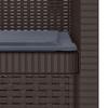 1 Seater Armchair with Cushion Rattan Look PP Brown