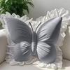 Butterfly Throw Pillow Decorative Butterfly Pillow with Lace Trim Princess Style Stuffed Pillow for Living Room Bedroom Sofa Home Decor