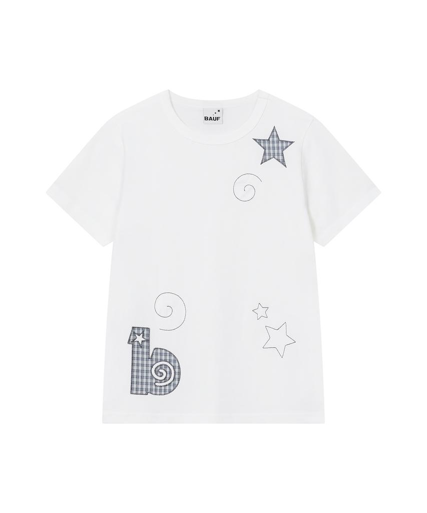 BAUF B Star Slim Fit T-Shirt [White]