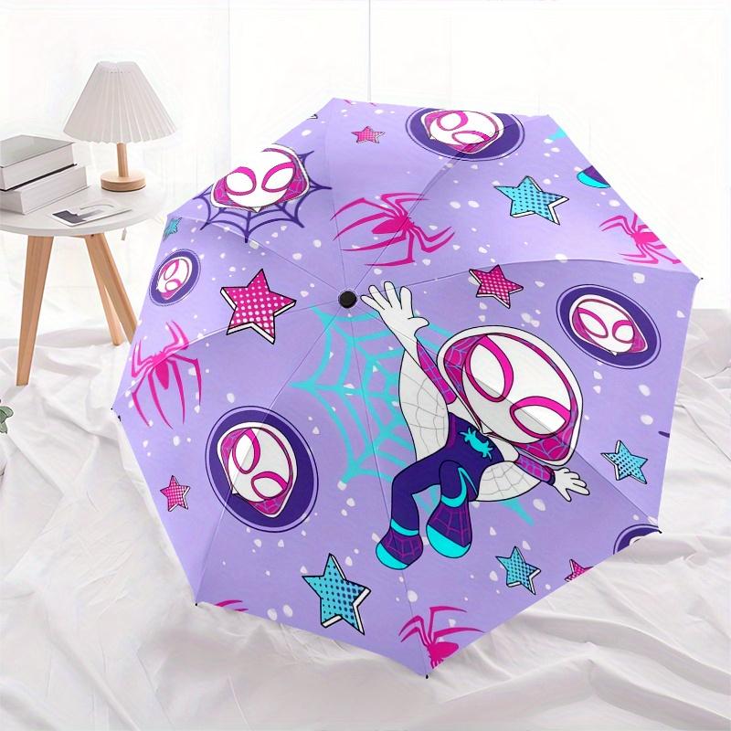 

Spider Gwen Fashion Umbrella, Automatic Opening and Closing Cartoon Design, Iron Ribs and Handle, 8 Ribs, Suitable for All Occasions and Tra