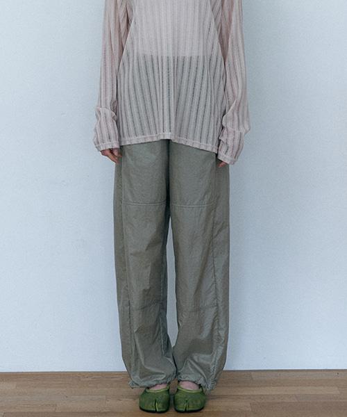 SHOP,ARA Coil Nylon Pants_Khaki