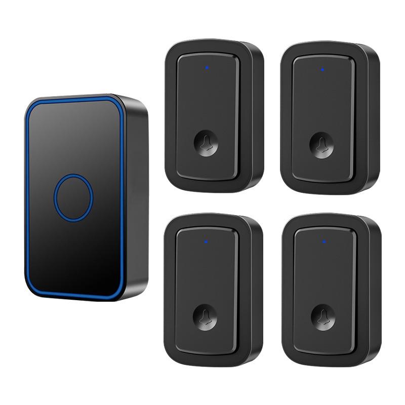 Wireless Long-Range Doorbell with Flash, Loud Volume, and Waterproof Call Button for Deaf and Elderly чёрный