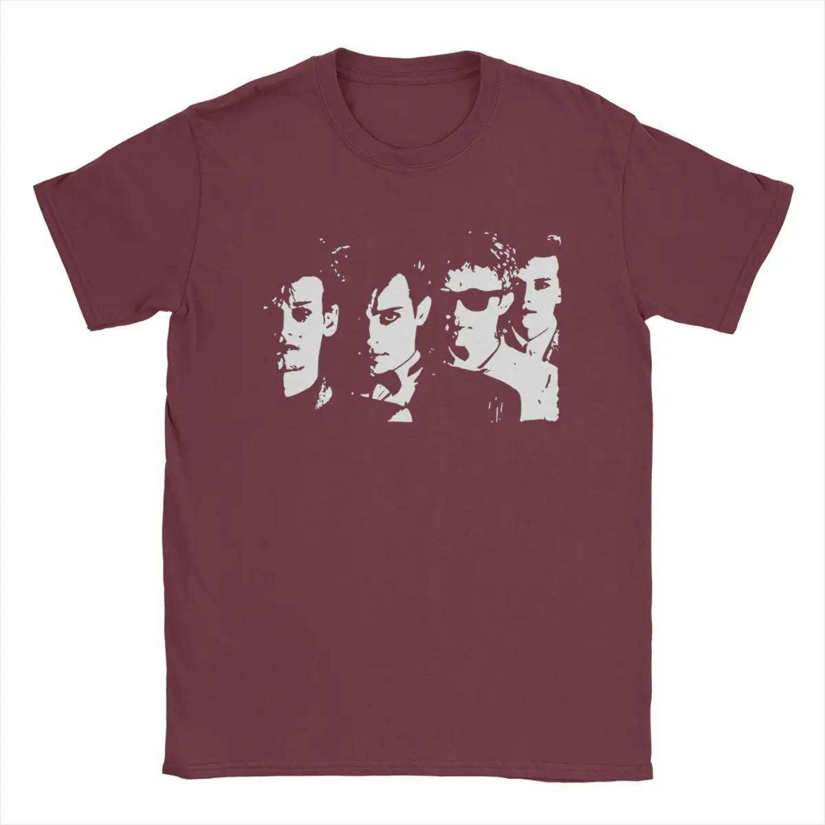 

Оригинальная футболка в стиле Баухаус для мужчин, с круглым вырезом, из чистого хлопка, с коротким рукавом, футболки больших размеров XXXXXL бордовый