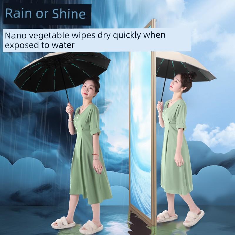Large Reverse Umbrella That Doesn'T Wet Your Clothes, Fully Automatic Folding Umbrella with Multiple Ribs, Wind-Resistant, Reinforced and Thickened