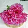 Artificial Peony Flower Bouquet For Wedding Decor With Silk Material In Multiple Colors