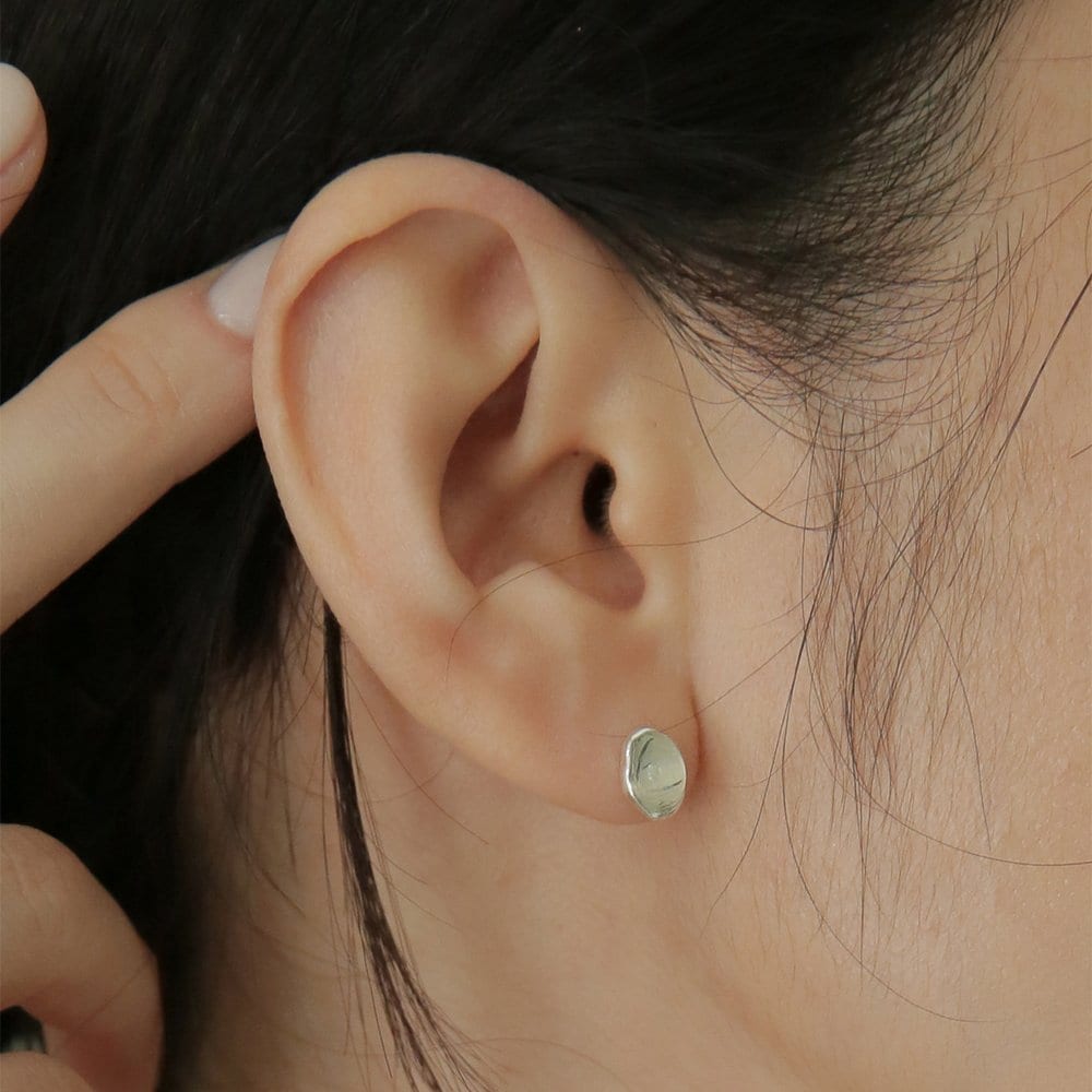 [ Modernlike / Headquarters Authentic ] 925 Silver Prehnite Mint Earrings