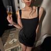 European and American sexy babes fishbone straps suspender dress temperament socialite waist dress dress