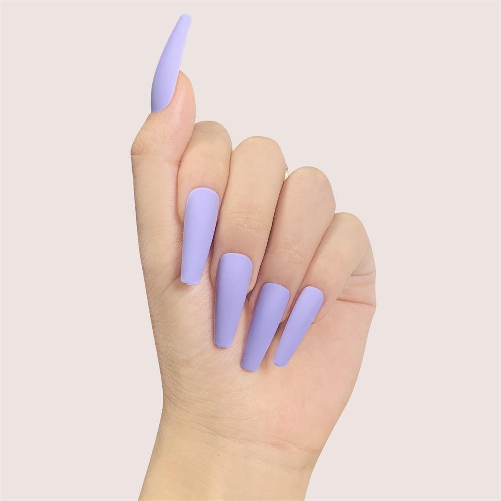 24/100Pcs Candy Color False Nail Tips Full Cover Matte Acrylic Ballerina Fake Nails Tip DIY Beauty Manicure Extension Tools